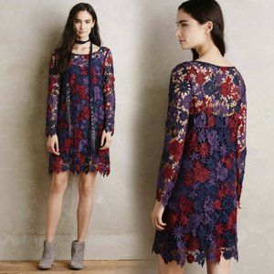 Anthropologie Multicolor Lace Dress moulinette soeurs
